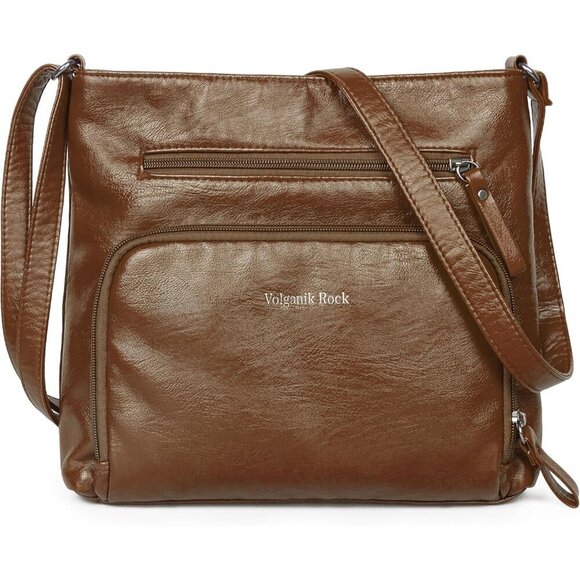 Handbags - Crossbody Purses for Women Soft Vegan Leather Cross Body Handbag Lightweight Med